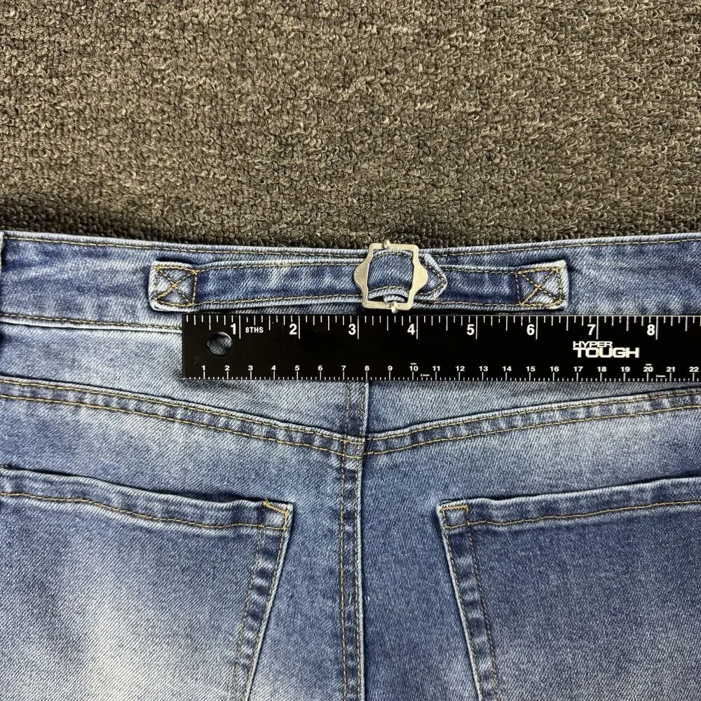Love Cult Baggy High Rise Jorts Size 7 Y2K Wide Leg Denim Shorts Skater Punk